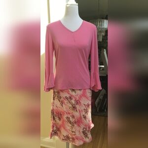 Worthington Skirt 4P And Top SM With Old NAVY SKIRT  2  PINK PALET 3 Piece Set